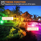 LED Flood Light Outdoor 30W, 300W Equivalent 3000LM Smart RGB Landscape Lighting - Image 4