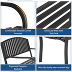 Outdoor Bench Garden Bench, Weatherproof Anti-Rust Heavy-Duty Outside Benches - Image 5
