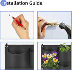 36 Pockets Hanging Planter Bags, Hanging Vertical Wall Mounted Plant Planting - Image 7
