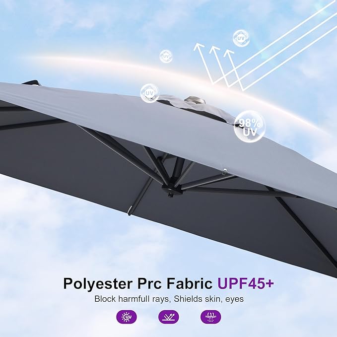 PURPLE LEAF 8' X 8' Patio Umbrella - Image 8