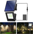 Solar Lights Outdoor Bright Solar Flood Lights 4400mAh 5500K Dusk to Dawn Led by Lightonight