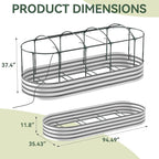 Raised Garden Bed with Sprinkler Timer and Self-Watering System, Oval Raised - Image 5