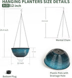 12 inch Large Hanging Planters for Indoor Outdoor Plants, Hanging Baskets for - Image 2