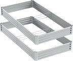 2PCS 8x4x1FT Galvanized Raised Garden Bed, Galvanized Planter Raised Garden - Image 7