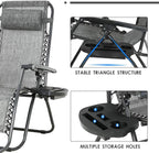 FDW Set of 2 Lawn Outdoor Deck Camping Folding Patio Beach Anti Recliner Pool - Image 5