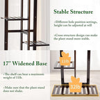DolceLuna Plant Stand Indoor 6 Tier, Bamboo Plant Shelf Corner Display Rack - Image 5