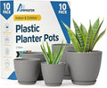 Planter Pots with Drainage Holes by LIFEMASTER