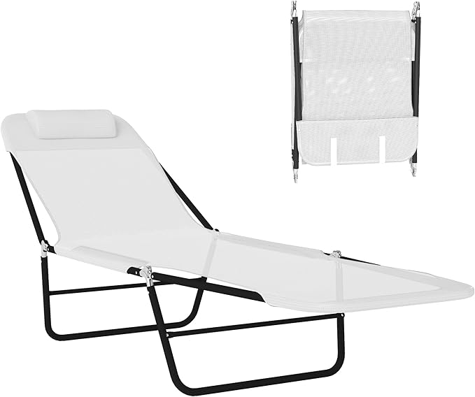 Outsunny Folding Chaise Lounge Chair, Pool Sun Tanning Chair, Outdoor Lounge by Outsunny