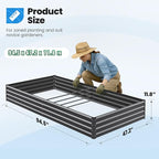 Quictent Galvanized Raised Garden Bed 8x4x1 Ft Metal Planter Box - Image 6