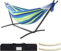 SZHLUX Double Hammock with Stand Included 450lb Capacity Steel Stand, Premium by SZHLUX
