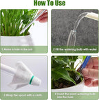 NiHome Spike Self-Watering Bulb 3PCS 10" Iridescent Pearl Hand-Blown Glass - Image 6
