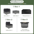 Aoxun 8 Piece Patio Furniture Set - Image 7