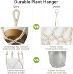USLAI Macrame Plant Hanger Indoor Outdoor, Fits 4 to 15 Inch Pots, Strong - Image 2