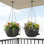 2 Pack 12 Inch Self Watering Hanging Planters - Image 5