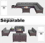 Kullavik 10 Pieces Outdoor Patio Furniture Set - Image 7