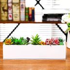 16.1 x 3.2 x 3.5 Inch Long Rectangular Planter Box Window Sill Plant Box Metal - Image 4