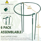 6 Pack Detachable & Assemblable Metal Plant Support Stakes - Image 2