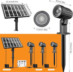 CLY Solar Landscape Spotlights, Solar Lights Outdoor IP66 Waterproof, Remote - Image 8