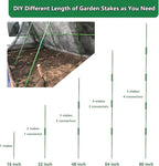 Garden Stakes Kit, 40 Sets 16 inch 0.43" in Diameter Steel Plant Stick Support - Image 3
