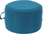 QILLOWAY Indoor/Outdoor Inflatable Stool, Round Ottoman, All Weather Foot Rest by QILLOWAY