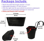 LaLaGreen Rail Planter Outdoor Plants Black Metal Iron Hanging Flower Pots Deck - Image 2