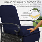 Kozyard Adjustable Outdoor Reclining Lounge Chair, Cushioned Patio Chaise Lounge - Image 3