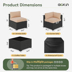 Aoxun 7 Piece Patio Furniture Set, Wicker Rattan Patio Sectional Sofa, Outdoor - Image 2