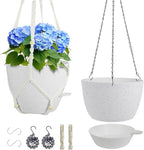 10 inch Self Watering Hanging Planters, 2 Pack Hanging Baskets by Meowell