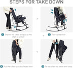 EVER ADVANCED Oversized Folding Rocking Camping Chair, Padded Portable Rocker - Image 9