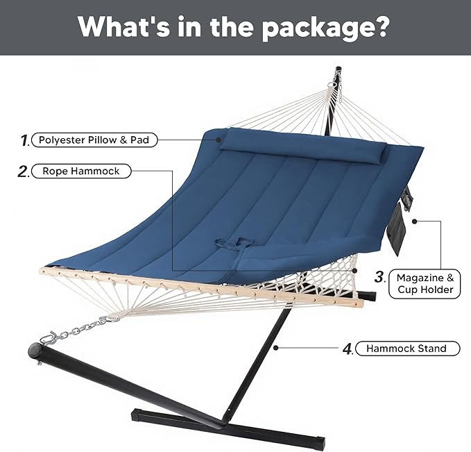 SUNCREAT Double Portable Rope Hammock - Image 7