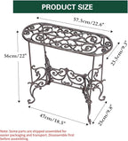 Sungmor Heavy Duty Cast Iron Potted Plant Stand Garden Table - Image 3