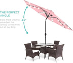 Best Choice Products 10ft Solar Polyester LED Lighted Patio Umbrella w/Tilt - Image 2
