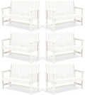 SERWALL Outdoor Bench, HDPE Outdoor Benches Weatherproof, 2-Person Garden Bench by SERWALL