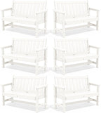 SERWALL Outdoor Bench, HDPE Outdoor Benches Weatherproof, 2-Person Garden Bench by SERWALL