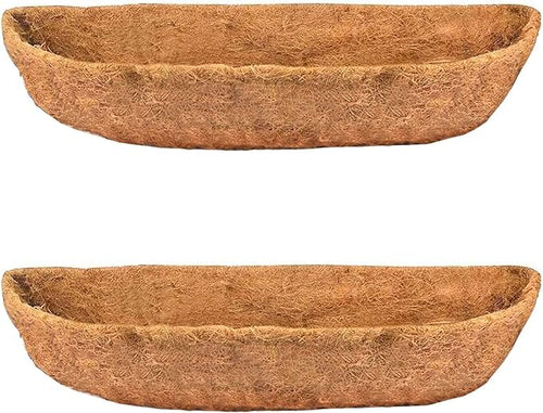 2 pcs Garden Coconut Planter Liners Preformed Window Box Liners Natural Trough by boUod