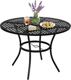 VINGLI 42" Round Outdoor Dining Table by VINGLI