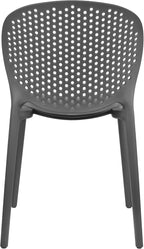 2xhome Set of 4 Patio Dining Chairs | Modern Stackable Outdoor Pool Side Chair - Image 8