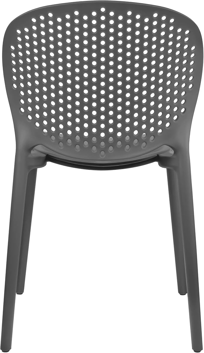 2xhome Set of 4 Patio Dining Chairs | Modern Stackable Outdoor Pool Side Chair - Image 8