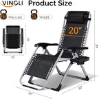 VINGLI Padded Zero Gravity Chair, Lounge Chair - Image 5