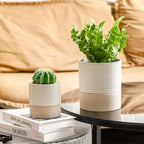 Nihow Self Watering Plant Pot for Indoor Plants: 4.5+6 Inch Ceramic Planter - Image 6