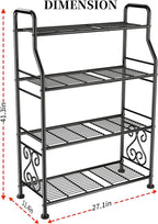 GIOTORENT Plant Stand Outdoor Indoor 4 Tier Metal Waterproof - Image 3
