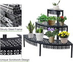 3 Tier Plant Stand Semi-Circular Flower Pot Organizer Rack Quarter Round Plant - Image 5