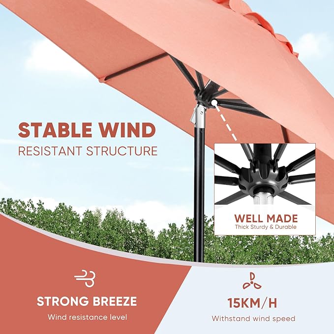 Tempera Patio Market Outdoor Table Umbrella - Image 6