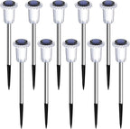 DenicMic Solar Lights Outdoor 10 Pack Waterproof 3000K Warm White LED Stainless - Image 9