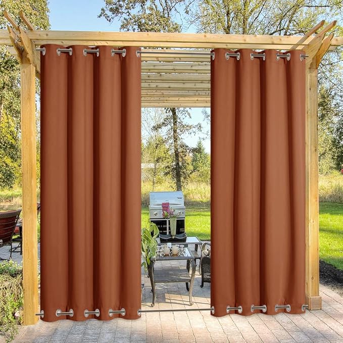 NICETOWN Outdoor Curtain Top and Bottom Fixed Grommet, Thermal Insulated by NICETOWN