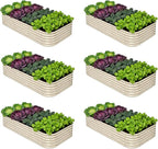 6-Pack Galvanized Raised Garden Bed 8x4x1.5 | 10x2x1.5 ft, Modular Raised by Annoell