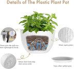 12 Inch Wide Water Ripples Flower Pots - Image 3