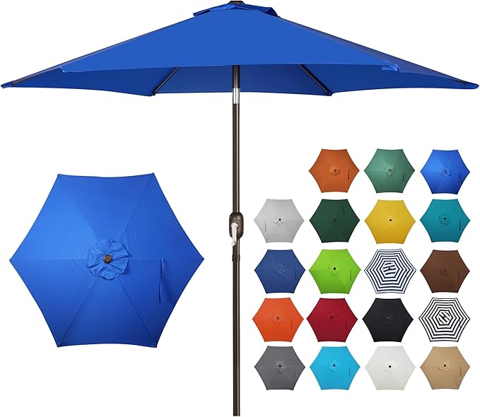 Blissun 7.5 ft Patio Umbrella, Yard Umbrella, Outdoor Market Umbrella by Blissun