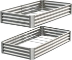 Galvanized Raised Garden Bed, Outdoor Planter Box Metal Patio Kit Planting Bed - Image 8