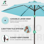 JEAREY 7.5FT Patio Umbrella Outdoor Market Umbrella - Image 5